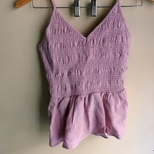 NWT✨ LA Hearts Pink Cropped Ruffle Tank, Sz. M